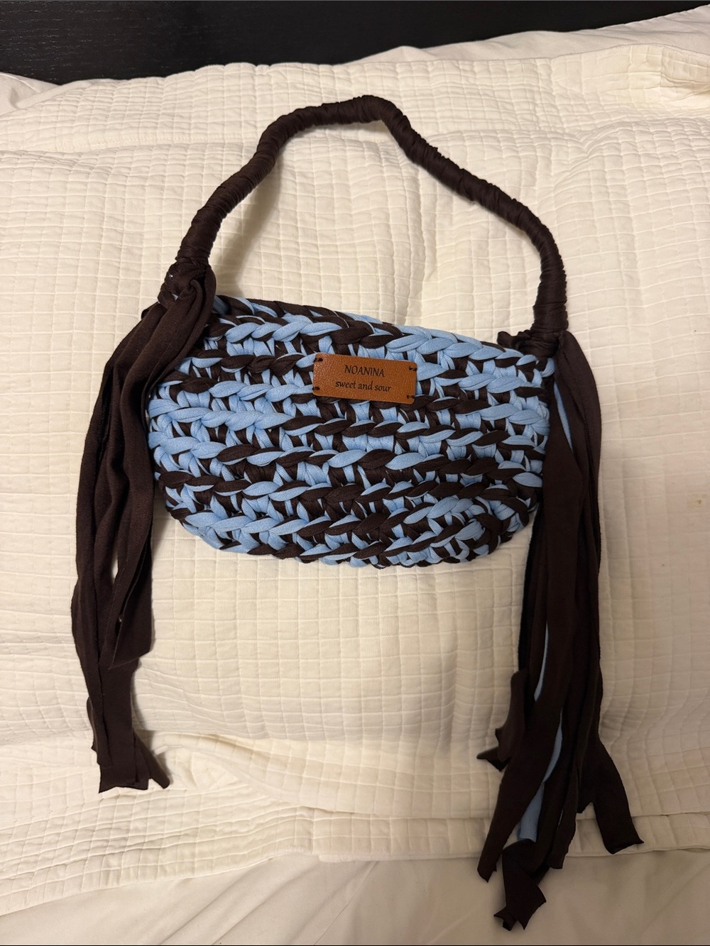 Anna Sweet and Sour Blue & Brown Mini Bag